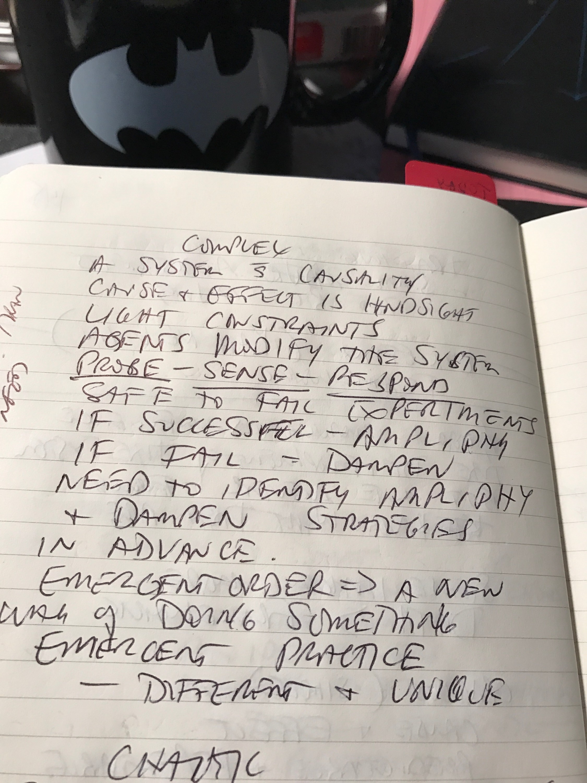 From my Notebook:  Complexity and Constraints