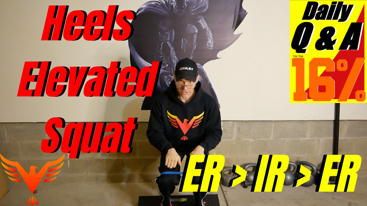 Q & A for The 16% – Heels-Elevated Squat – Hip ER to Hip IR to Hip ER