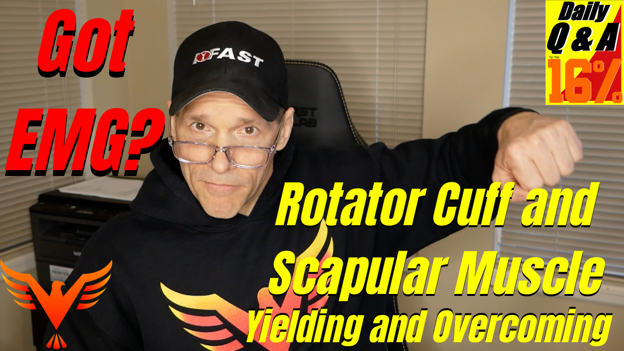 Q & A for The 16% – Rotator Cuff and Scapular Muscle Activity  – Yielding and Overcoming Represented